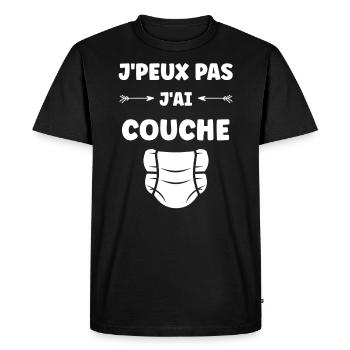 Couches - T-shirt Premium bio Homme - noir - Devant - Nico (187cm)
