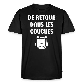 Couches - T-shirt Premium bio Homme - noir - Devant - Nico (187cm)