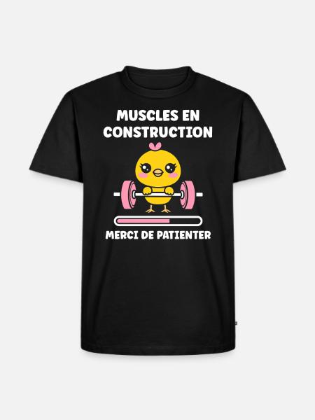 Animaux Humour musculation - T-shirt Premium bio Homme - noir