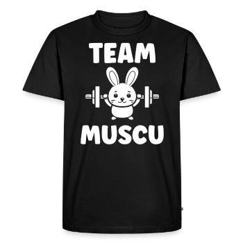 Animaux Humour musculation - T-shirt Premium bio Homme - noir - Devant - Nico (187cm)
