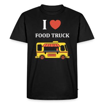 Food truck - T-shirt Premium bio Homme - noir - Devant - Nico (187cm)