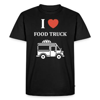 Food truck - T-shirt Premium bio Homme - noir - Devant - Nico (187cm)