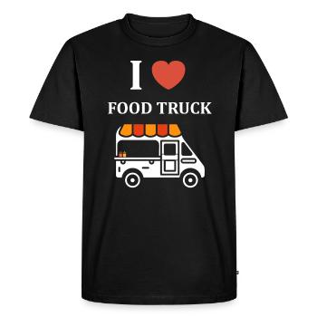 Food truck - T-shirt Premium bio Homme - noir - Devant - Nico (187cm)
