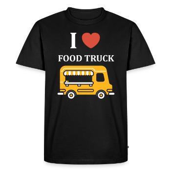 Food truck - T-shirt Premium bio Homme - noir - Devant - Nico (187cm)