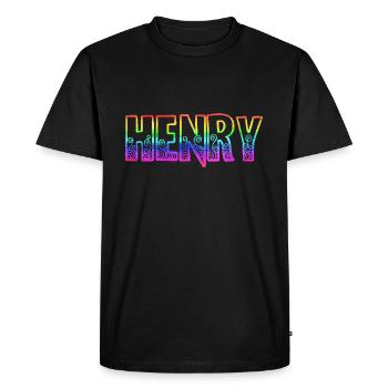 arc en ciel henry rs - T-shirt Premium bio Homme - noir - Devant - Nico (187cm)