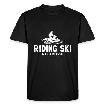 Motoneige et Skidoo Design - T-shirt Premium bio Homme - noir - Devant - Nico (187cm)