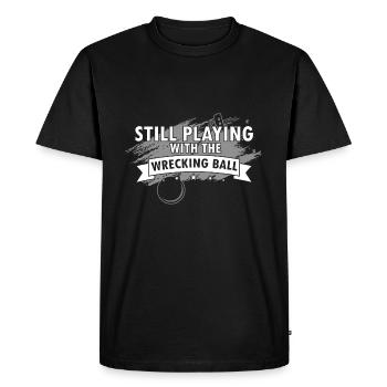 Démolition et rénovation de maisons - T-shirt Premium bio Homme - noir - Devant - Nico (187cm)