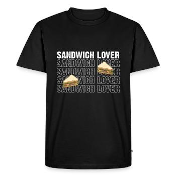 Sandwich Cheese Love Food Fast Food - Men's Premium Organic T-Shirt - black - Front - Nico (187cm)