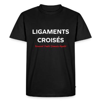 Foot ligaments croisés - T-shirt Premium bio Homme - noir - Devant - Nico (187cm)