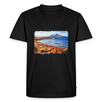 Le golfe de Naples en Italie - T-shirt Premium bio Homme - noir - Devant - Nico (187cm)