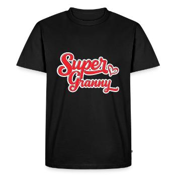Super Grand-mère Grand-mère Grand-mère Amour Coeur - T-shirt Premium bio Homme - noir - Devant - Nico (187cm)