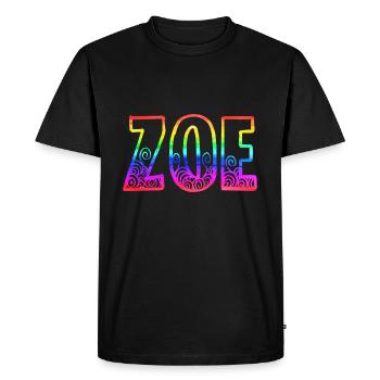 zoe rs rainbow - Men's Premium Organic T-Shirt - black - Front - Nico (187cm)