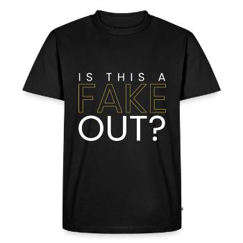 Est-ce une tromperie ? - T-shirt Premium bio Homme - noir - Devant - Nico (187cm)