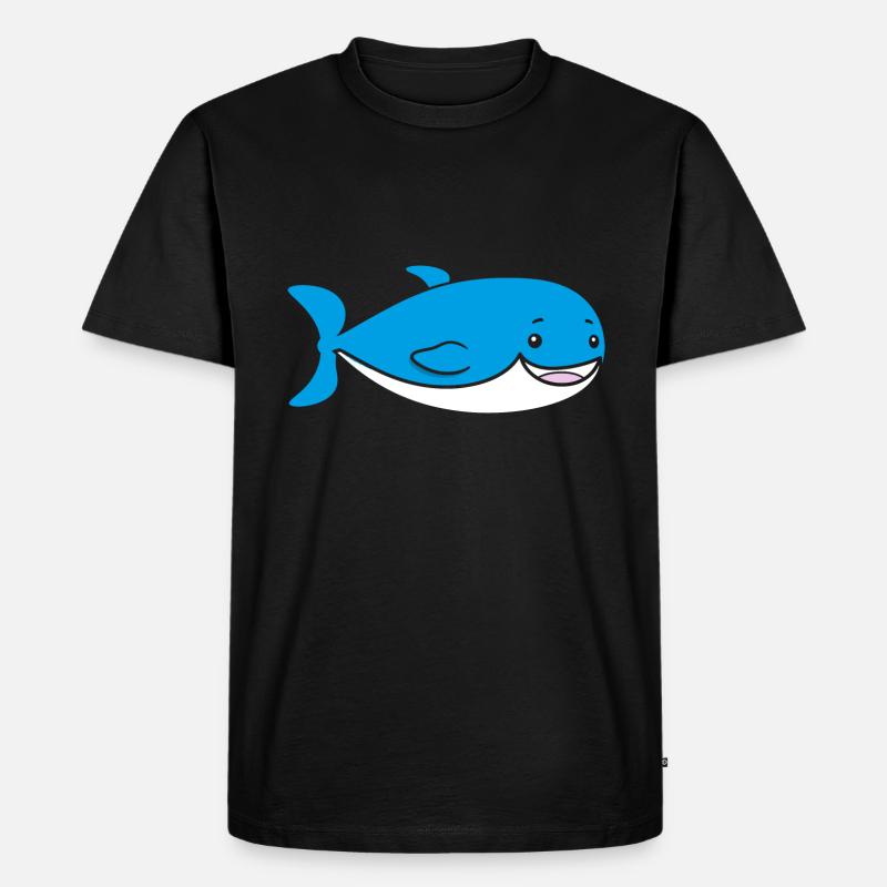 Wal - Männer Premium Bio T-Shirt - Schwarz