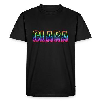clara rs arc-en-ciel - T-shirt Premium bio Homme - noir - Devant - Nico (187cm)