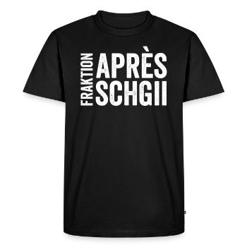 FRAKTION APRÈS-SCHGII - Männer Premium Bio T-Shirt - Schwarz - Vorne - Nico (187cm)
