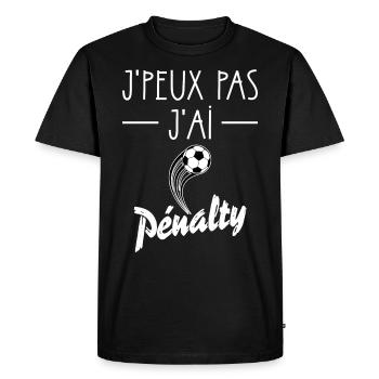 J'Peux Pas J'ai Pénalty Fan et Joueur De Foot - T-shirt Premium bio Homme - noir - Devant - Nico (187cm)