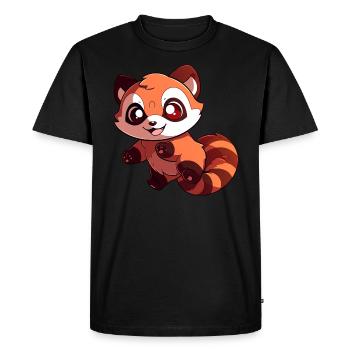 Petit panda - T-shirt Premium bio Homme - noir - Devant - Nico (187cm)