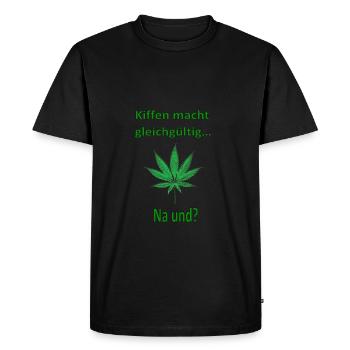 Fumer rend indifférent - T-shirt Premium bio Homme - noir - Devant - Nico (187cm)