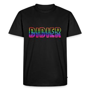 didier rs arc-en-ciel - T-shirt Premium bio Homme - noir - Devant - Nico (187cm)