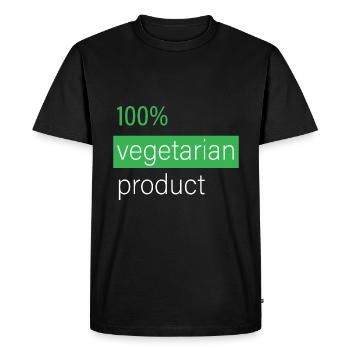 Produit 100% végétarien - T-shirt Premium bio Homme - noir - Devant - Nico (187cm)