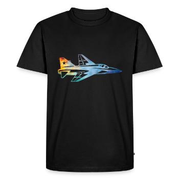 Avion de chasse - T-shirt Premium bio Homme - noir - Devant - Nico (187cm)