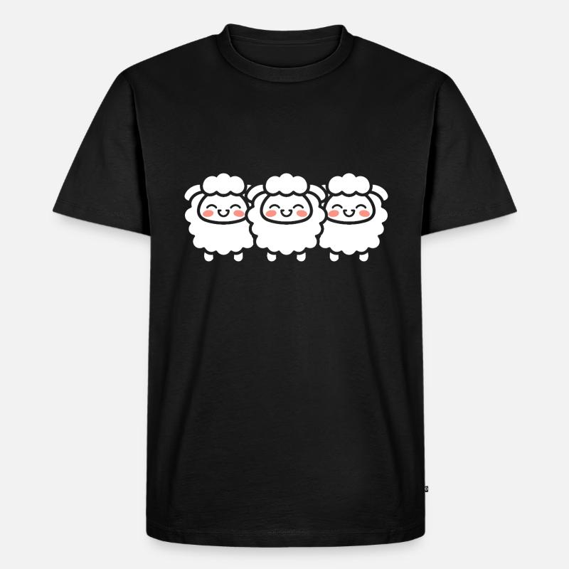 Schaf - Männer Premium Bio T-Shirt - Schwarz