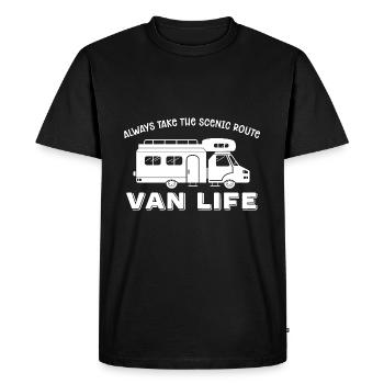 Van Life Vintage - T-shirt Premium bio Homme - noir - Devant - Nico (187cm)