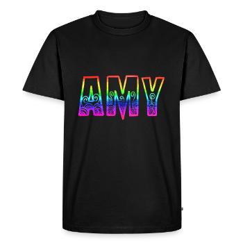 amy rs rainbow - Men's Premium Organic T-Shirt - black - Front - Nico (187cm)