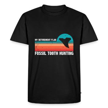Un paléontologue conçoit un étudiant chasseur de fossiles - T-shirt Premium bio Homme - noir - Devant - Nico (187cm)