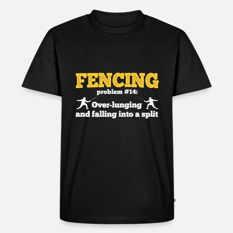 Fechten - Männer Premium Bio T-Shirt - Schwarz