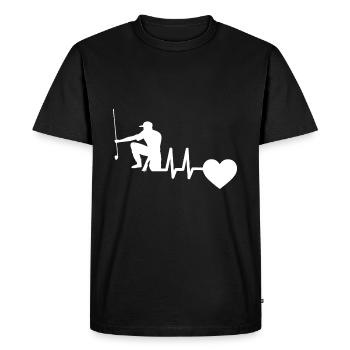 Golf Clubs de golf Balle de Golf Pouls Battement de cœur - T-shirt Premium bio Homme - noir - Devant - Nico (187cm)