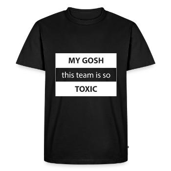 Toxic Team - Men's Premium Organic T-Shirt - black - Front - Nico (187cm)