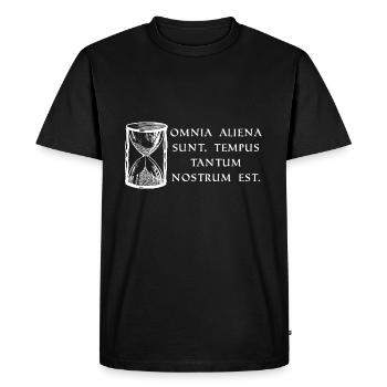 tout est la propriété de quelqu’un d’autre seulement le temps appartient blanc - T-shirt Premium bio Homme - noir - Devant - Nico (187cm)