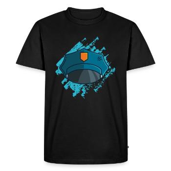 Casquette de police, vêtements uniformes de policier cadeau - T-shirt Premium bio Homme - noir - Devant - Nico (187cm)