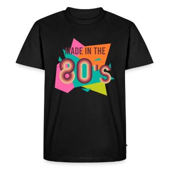Fabriqué dans les années 80 - T-shirt Premium bio Homme - noir - Devant - Nico (187cm)