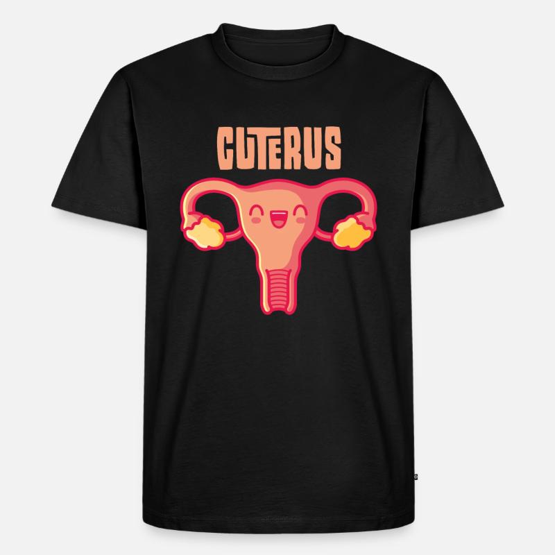 Cuterus, geschenk schwanger gebärmutter - Männer Premium Bio T-Shirt - Schwarz