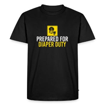 Fatherhood baby father gift - Men's Premium Organic T-Shirt - black - Front - Nico (187cm)