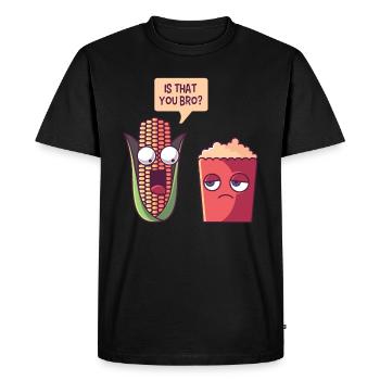 Popcorn - T-shirt Premium bio Homme - noir - Devant - Nico (187cm)