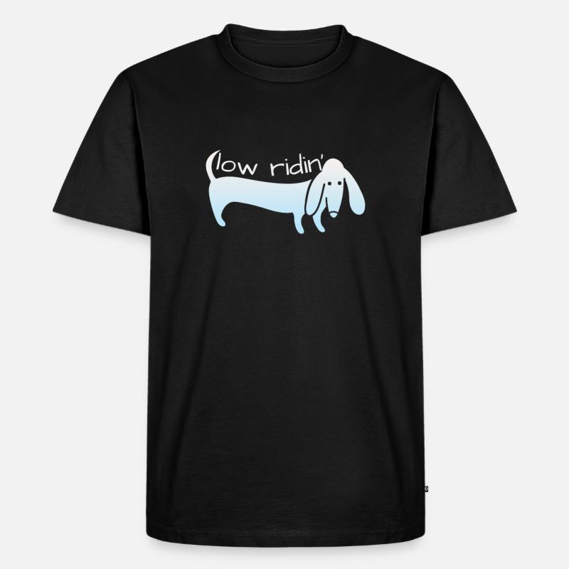 Dackel - Männer Premium Bio T-Shirt - Schwarz