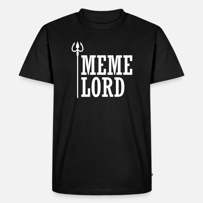 Meme Lord - Männer Premium Bio T-Shirt - Schwarz