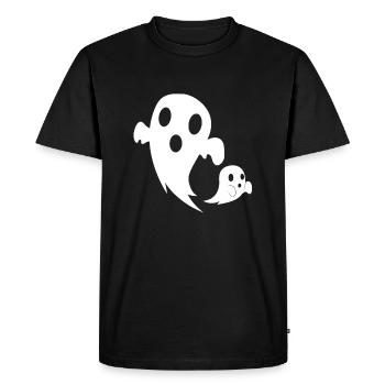 Deux fantômes - T-shirt Premium bio Homme - noir - Devant - Nico (187cm)