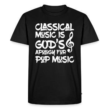 Musique classique Musique pop - T-shirt Premium bio Homme - noir - Devant - Nico (187cm)