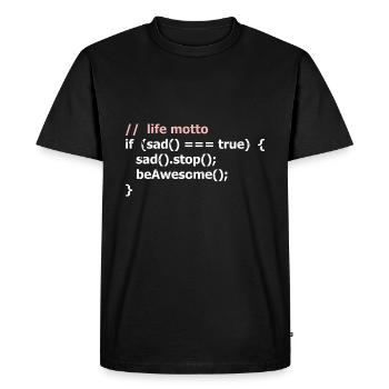 Cybersecurity Design for Hackers and Cyber Security - Men's Premium Organic T-Shirt - black - Front - Nico (187cm)