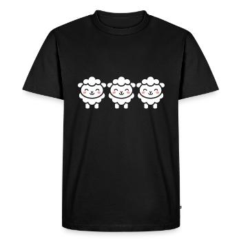 Sheep - Men's Premium Organic T-Shirt - black - Front - Nico (187cm)