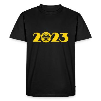 Biohazard 2023, 2023, Spam 2023 - Men's Premium Organic T-Shirt - black - Front - Nico (187cm)