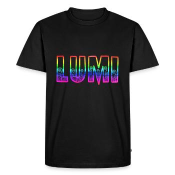 lumi rs rainbow - Men's Premium Organic T-Shirt - black - Front - Nico (187cm)