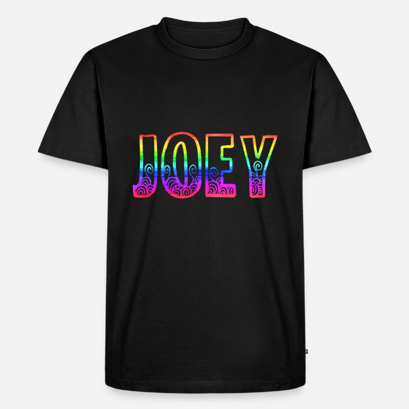 joey rs regenbogen - Männer Premium Bio T-Shirt - Schwarz