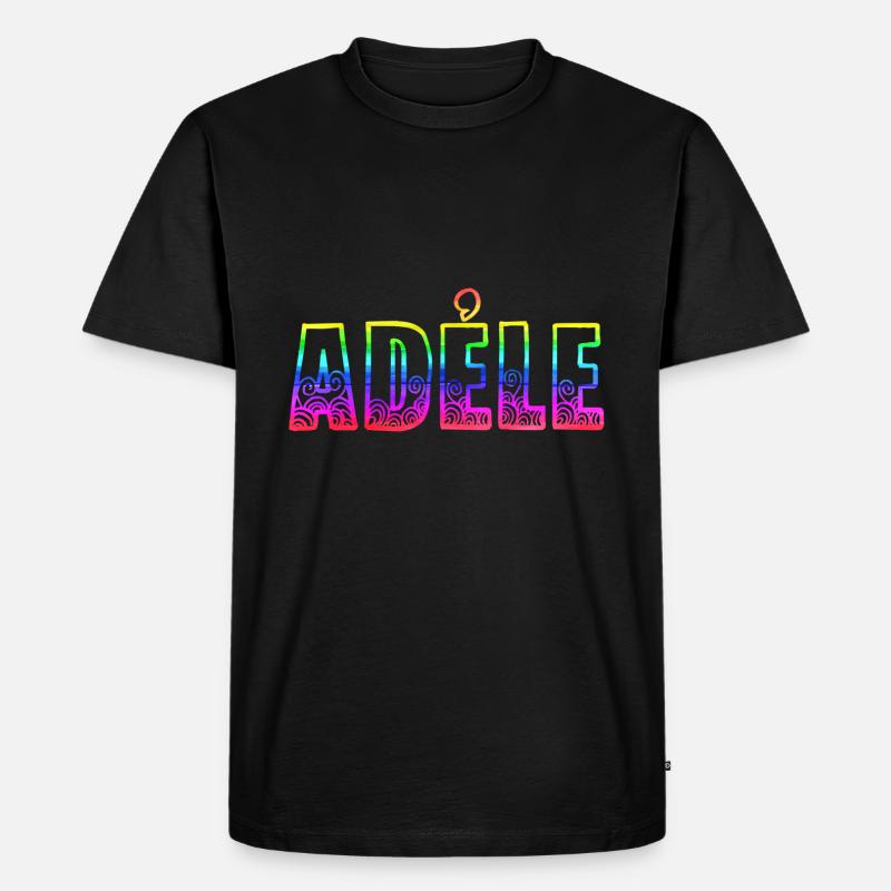 adéle rs regenbogen - Männer Premium Bio T-Shirt - Schwarz