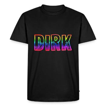 dirk rs rainbow - Men's Premium Organic T-Shirt - black - Front - Nico (187cm)